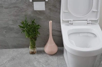 2 in 1 Plastic Cleaning Brush Toilet Brush with Holder Look Like Flower Pot (Medium, Multicolour) 